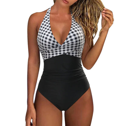 Chic Women's Swimsuit | Halter Neck Deep V-Neck Design - Image 8
