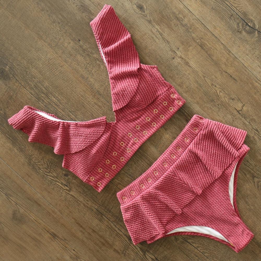 Cleo Women's Two Piece Swimsuit | High Waist Ruffled Design, Comfortable Swimwear - Image 4