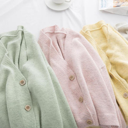 Chic Macaroon Colored Winter Cardigan 7