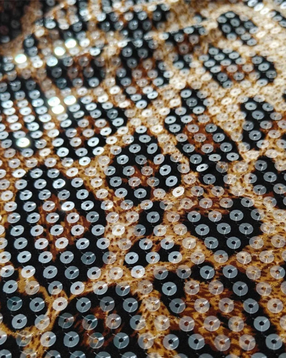 Chic Leopard Print Baseball Jacket | Sequin Detail, Loose Fit 3