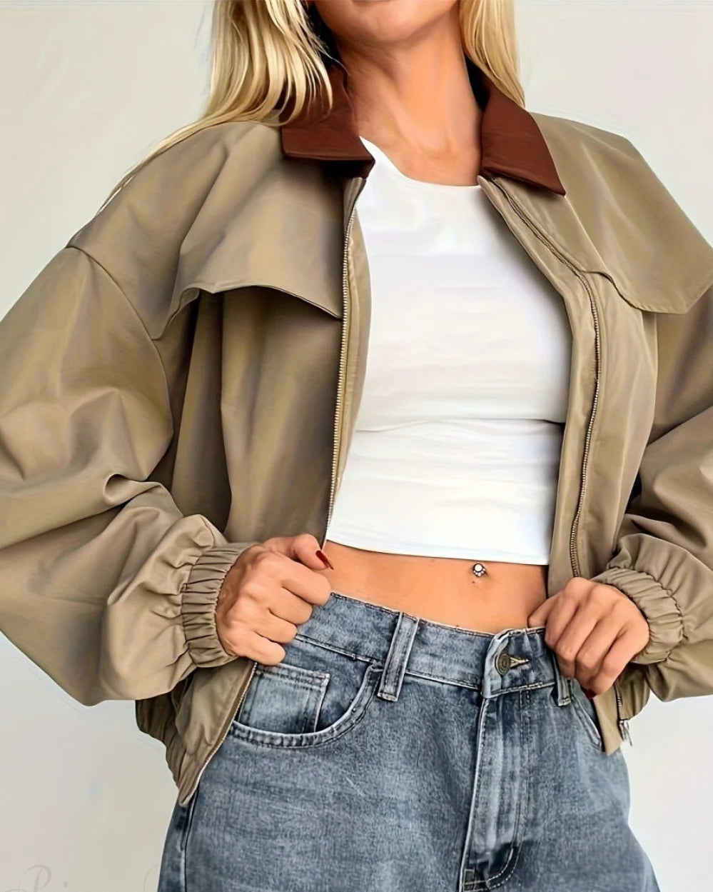 Coco Women's Jacket | Colorblock Design, Loose Fit 3