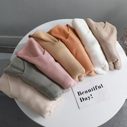 Chic and Casual Winter's Basic Long Sleeve Pullover Sweaters 6