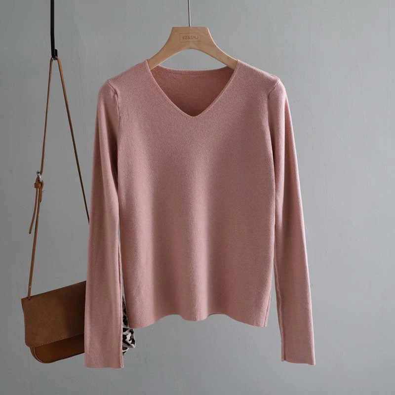 Chic and Casual Winter's Basic Long Sleeve Pullover Sweaters 7