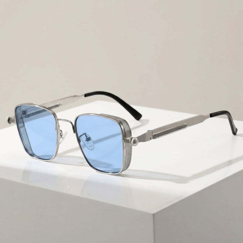 Women's Vintage Metal Frame Sunglasses – angled view | Hensley London