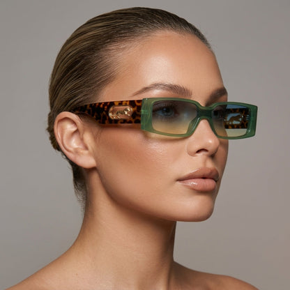 Women's Slim Rectangle Sunglasses – detail view | Hensley London