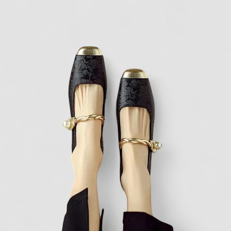Women's Mary Jane Shoes Black Orthopaedic Low Block Heel - 9