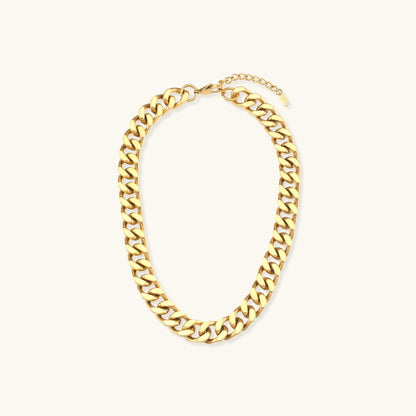 Chunky Chain Necklace in 18k Gold-Plated Stainless Steel – Hypoallergenic and Water Resistant 1