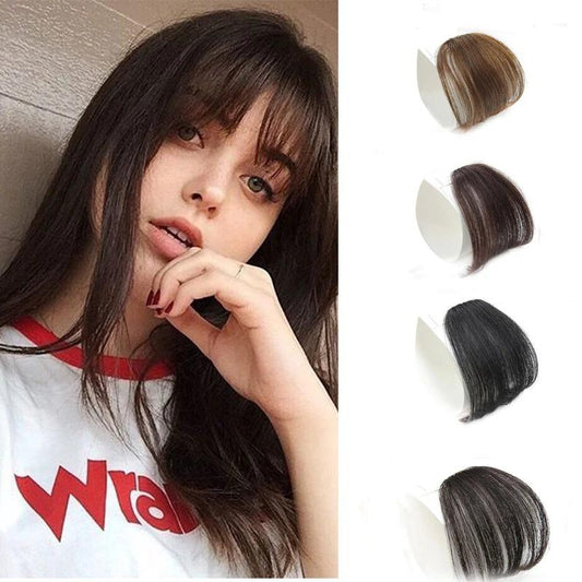 Clip-In Wispy Bangs Hair Extensions – High-Quality Synthetic Fiber, 6-Inch Length 1