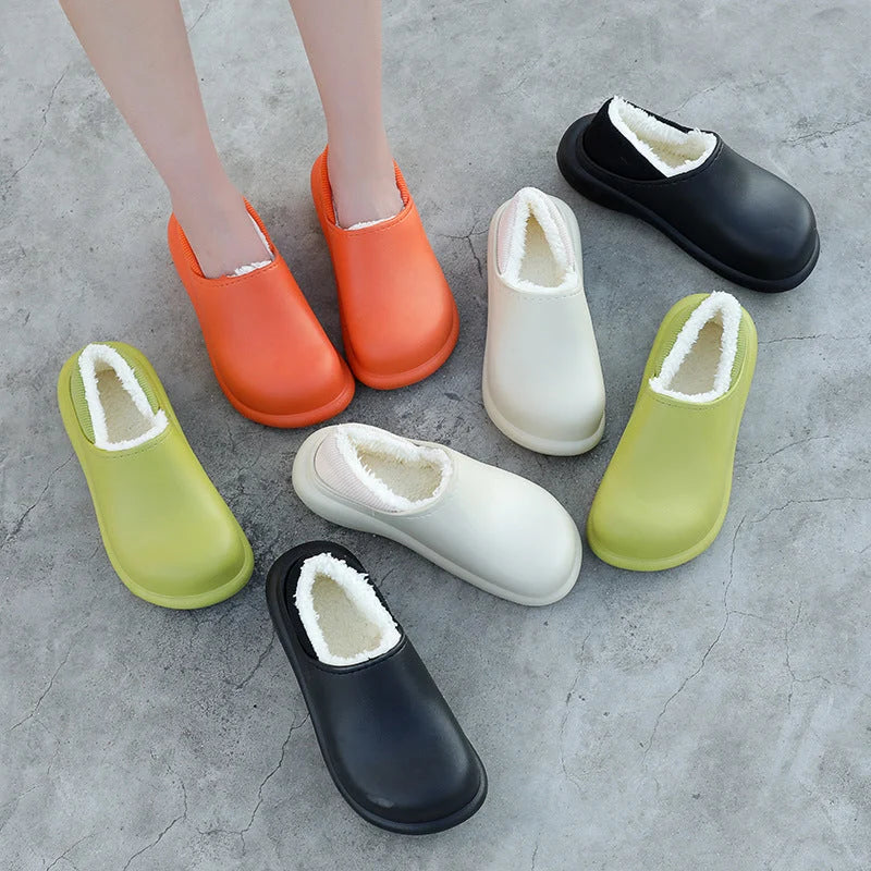 Women's Plush-Lined Slip-On Clogs in Multicolor – Product view | Hensley London
