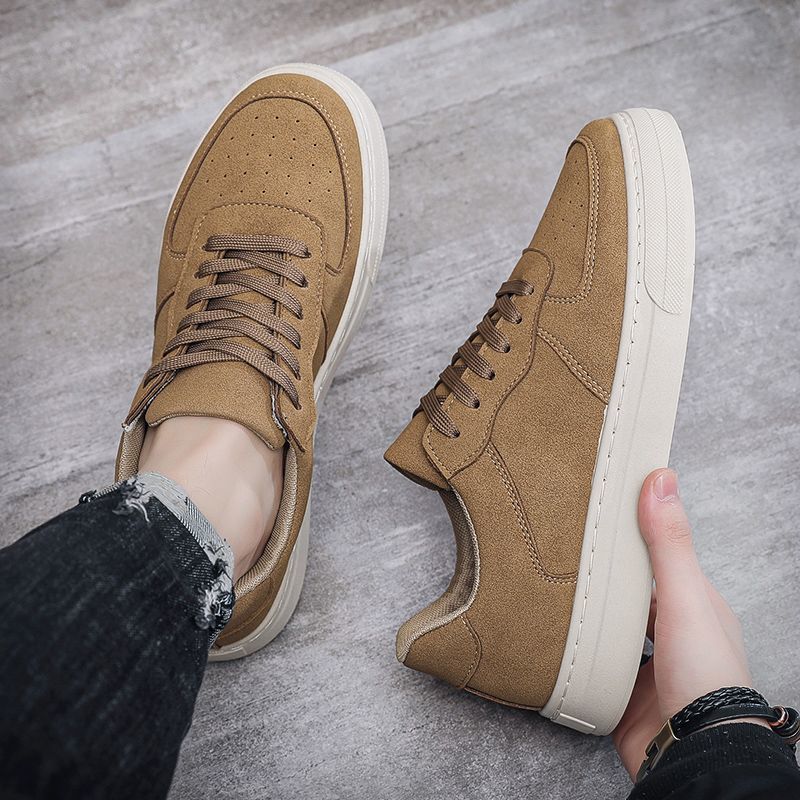 Men's Suede Low-Top Sneakers – product view | Hensley London
