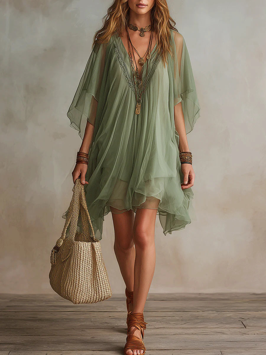 Women's Elegant Fitted Mini Dress – Front View | Hensley London