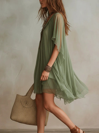 Women's Elegant Fitted Mini Dress – Side View | Hensley London
