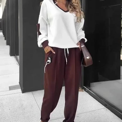 Women's Colour-Block Hoodie and Jogger Set – additional product view | Hensley London