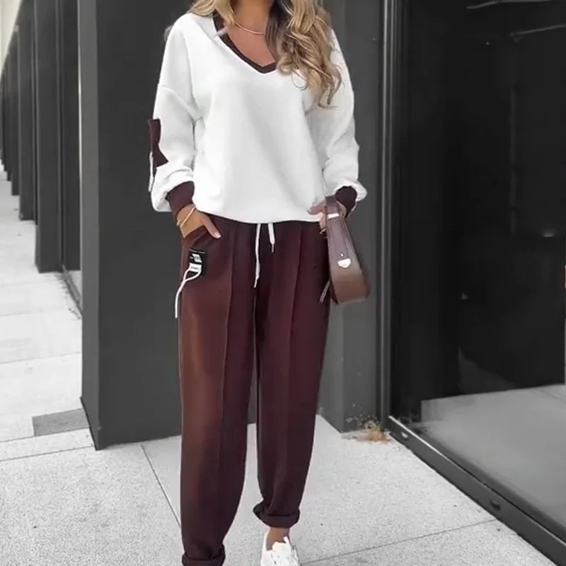 Women's Colour-Block Hoodie and Jogger Set – additional product view | Hensley London