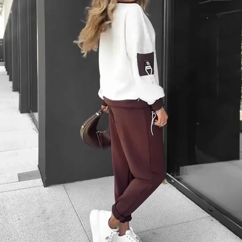 Women's Colour-Block Hoodie and Jogger Set – additional product view | Hensley London