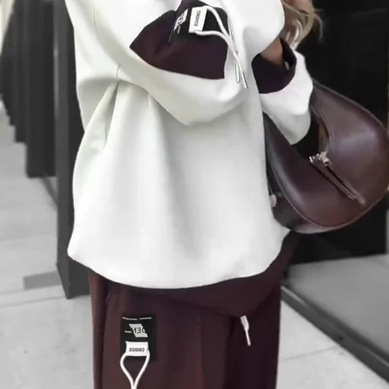 Women's Colour-Block Hoodie and Jogger Set – additional product view | Hensley London