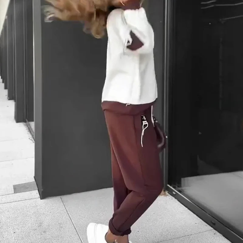 Women's Colour-Block Hoodie and Jogger Set – additional product view | Hensley London