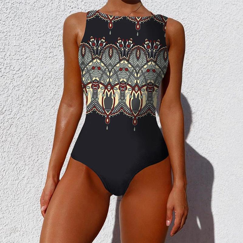 Cleo Women's One Piece Swimsuit | Colorful Abstract Pattern - Image 11