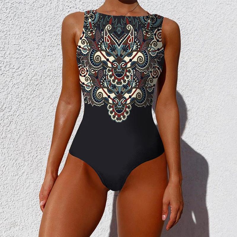Cleo Women's One Piece Swimsuit | Colorful Abstract Pattern - Image 10
