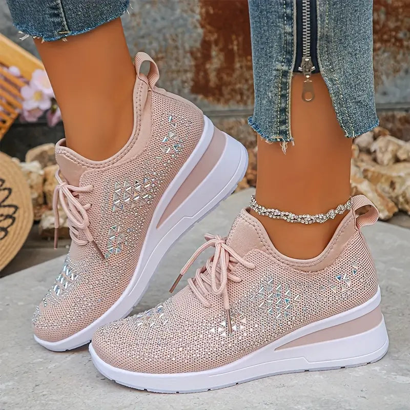 Women's Supportive Cushioned Sneakers - White | Hensley London