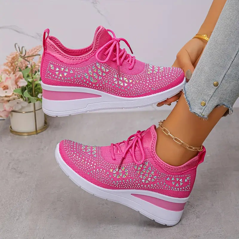 Women's Supportive Cushioned Sneakers - Pink | Hensley London