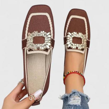 Women's Black Loafers Breathable Fabric Orthopedic Comfort - Image 2