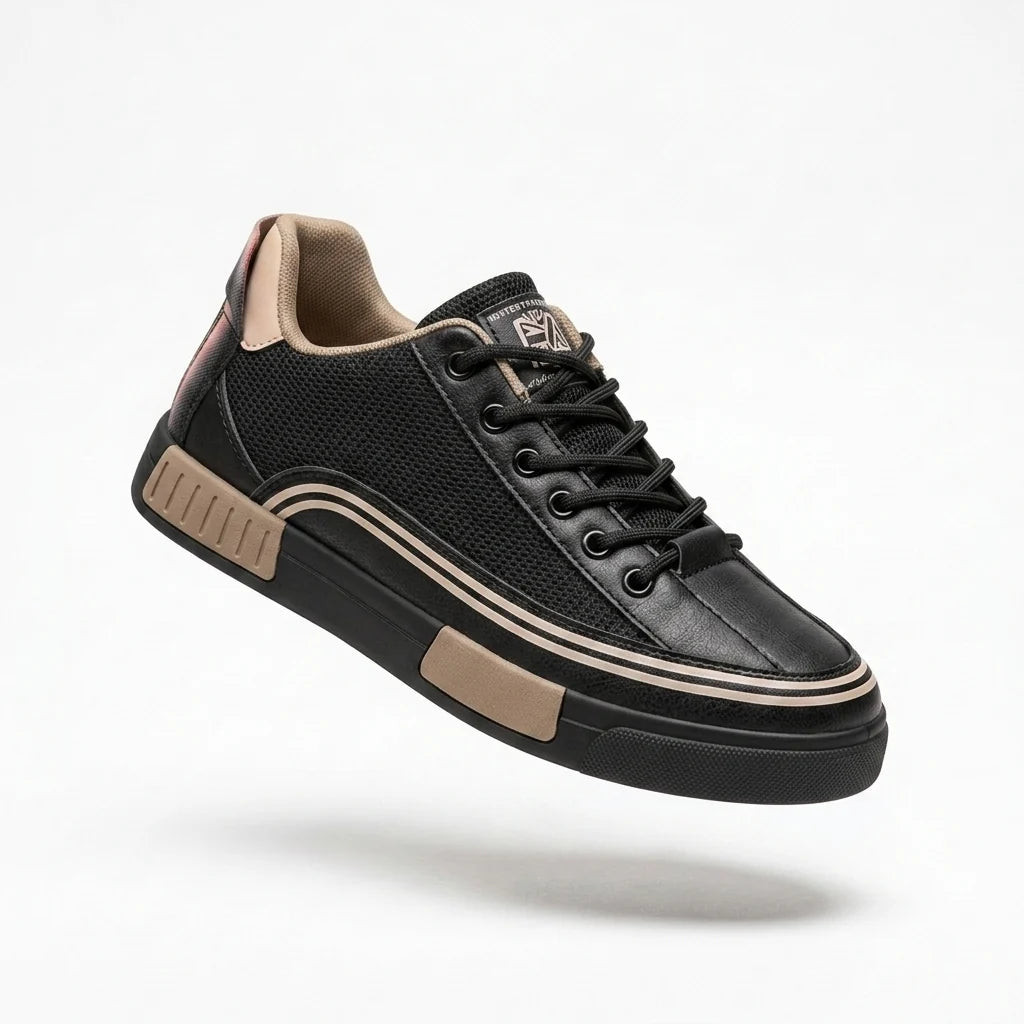 Men's Colour-Block Low-Top Lace-Up Sneakers – additional product view | Hensley London