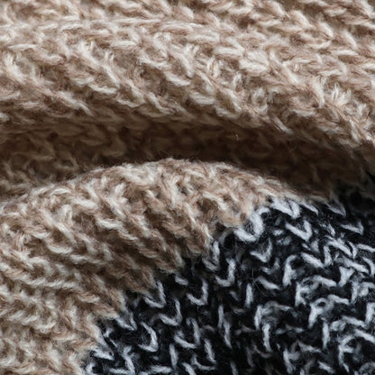 Cozy Long Sleeve Patchwork Style Knitted Winter Outdoor Cardigans 4