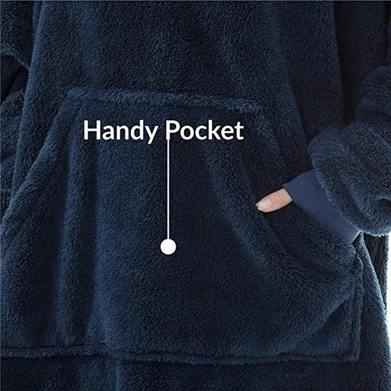 Cozy Oversized Hooded Fleece Sweater for Warm Winter Days and Nights 2