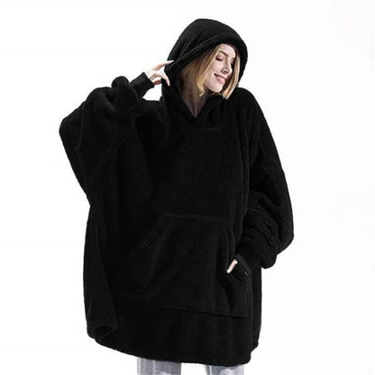 Cozy Oversized Hooded Fleece Sweater for Warm Winter Days and Nights 3