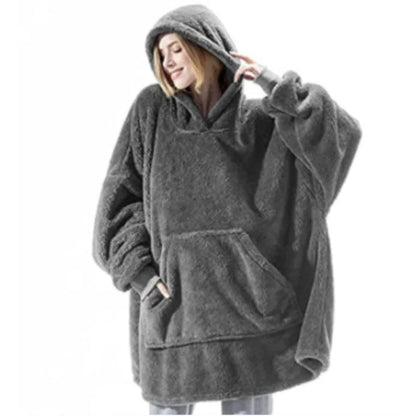 Cozy Oversized Hooded Fleece Sweater for Warm Winter Days and Nights 4