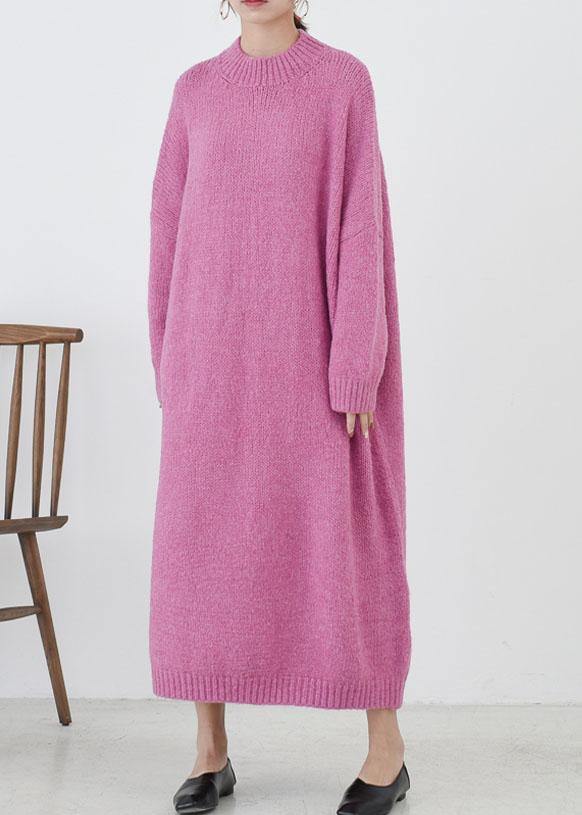 Women's Long Dress Rose Knit One Size Plus - 2