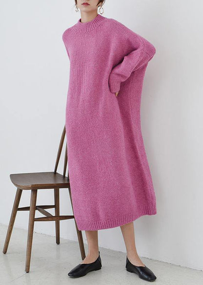 Women's Long Dress Rose Knit One Size Plus - 3