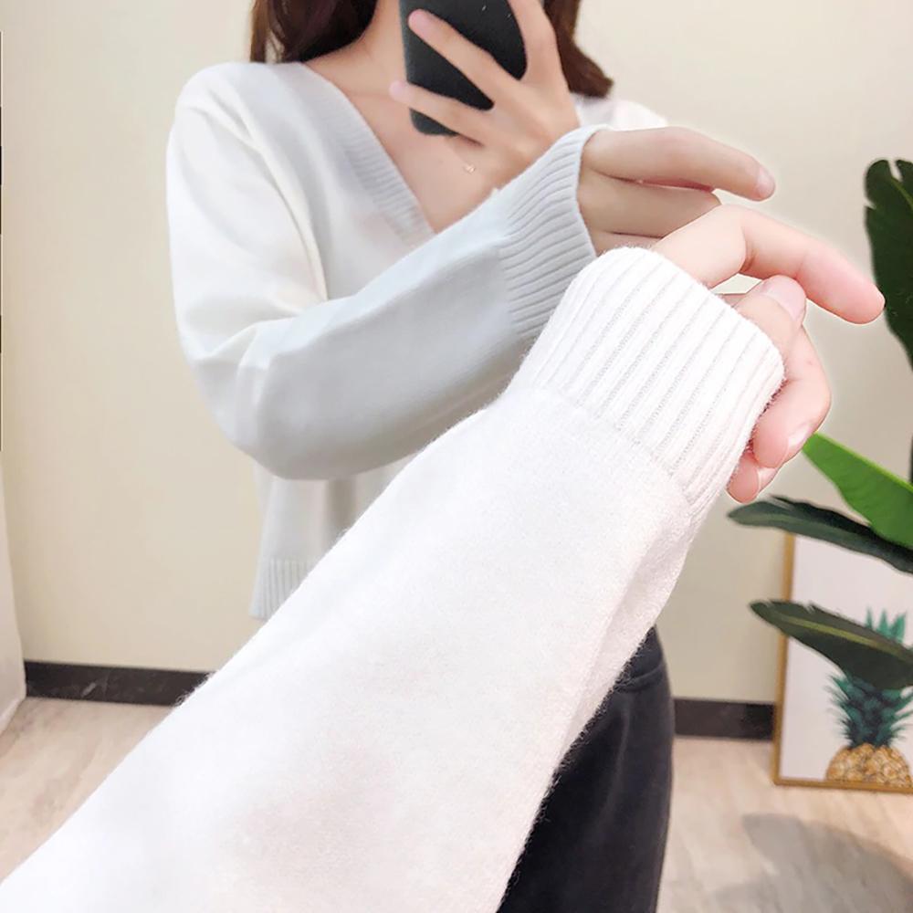 Cropped Dainty Colored Knitted Cardigan Sweater 6