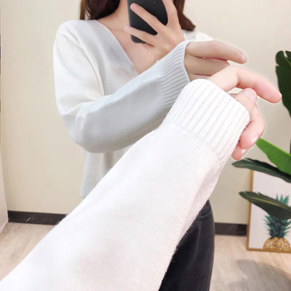 Cropped Dainty Colored Knitted Cardigan Sweater 6