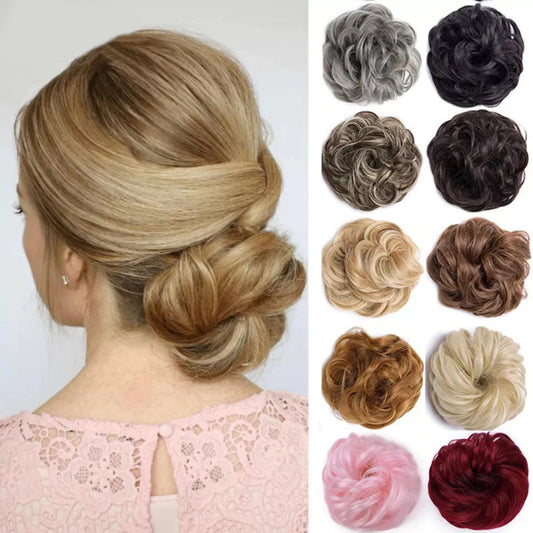 Curly Messy Bun Hair Wig Scrunchie Ponytail Extensions – Effortless Styling in Seconds 1