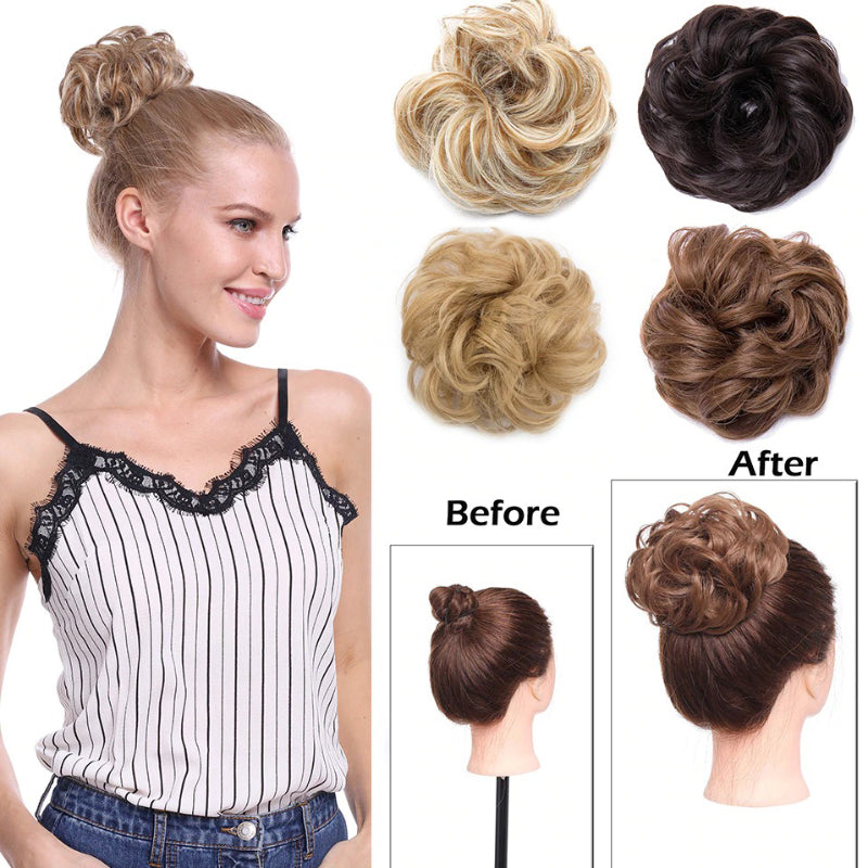 Curly Messy Bun Hair Wig Scrunchie Ponytail Extensions – Effortless Styling in Seconds 2