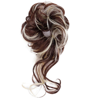 Curly Messy Hair Bun Scrunchie Extension - Easy-to-Use Hair Accessory for Instant Volume and Length 19