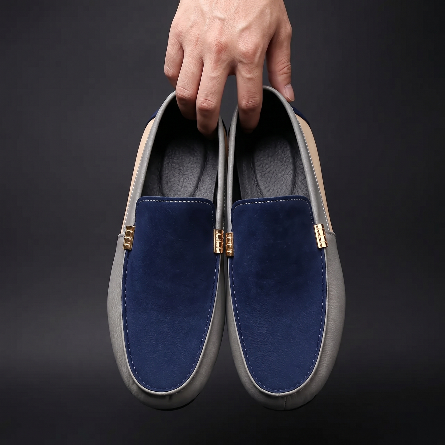 Men's Canvas Moccasin Shoes – Lightweight Lace-Up Comfort