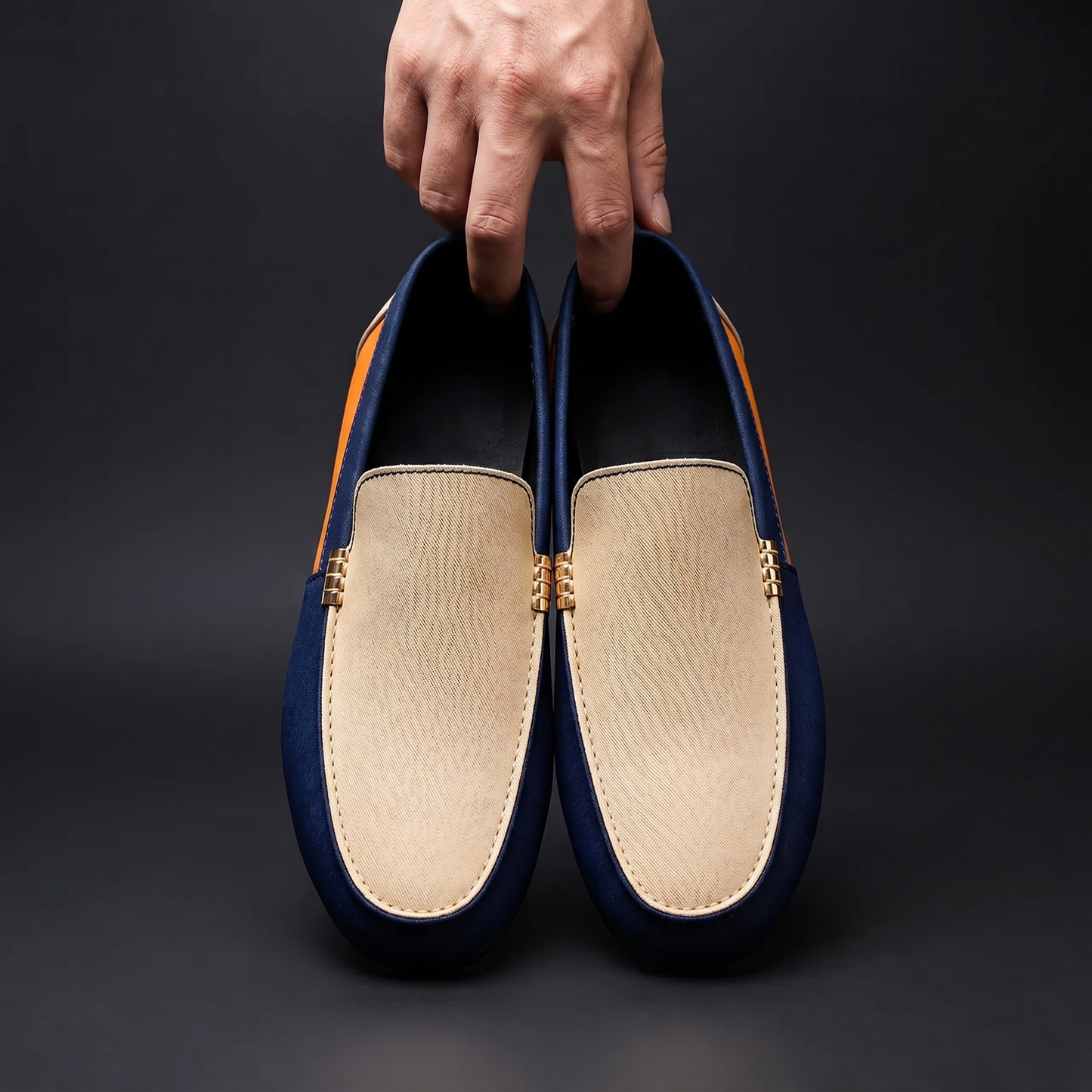 Men's Canvas Moccasin Shoes – Lightweight Lace-Up Comfort