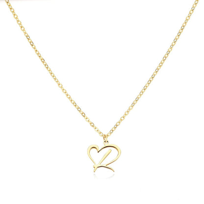 Dainty Gold Initial Necklace for Women – Personalized Heart-Shaped Stainless Steel Jewelry, 45cm 10