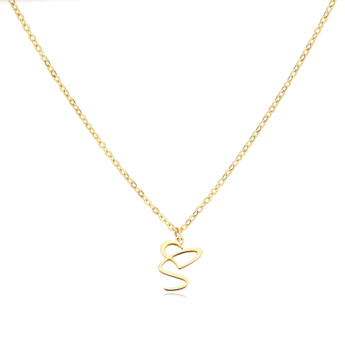 Dainty Gold Initial Necklace for Women – Personalized Heart-Shaped Stainless Steel Jewelry, 45cm 12