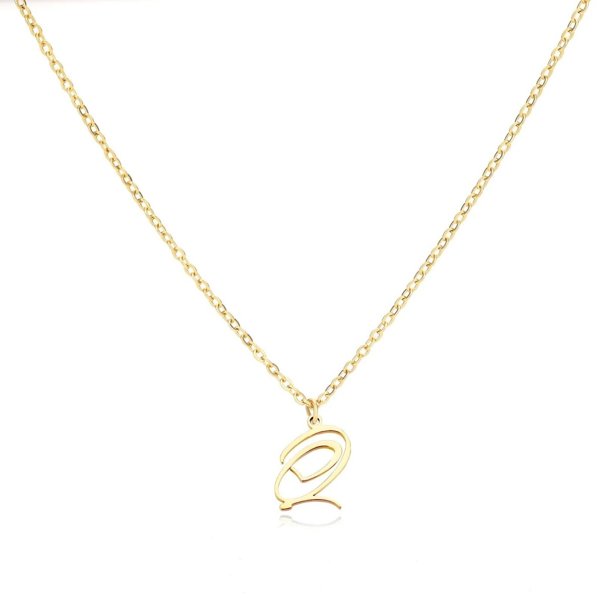 Dainty Gold Initial Necklace for Women – Personalized Heart-Shaped Stainless Steel Jewelry, 45cm 25