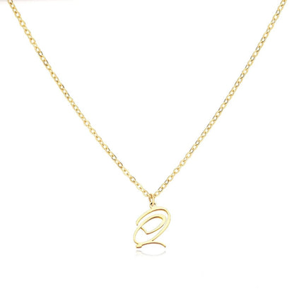 Dainty Gold Initial Necklace for Women – Personalized Heart-Shaped Stainless Steel Jewelry, 45cm 25