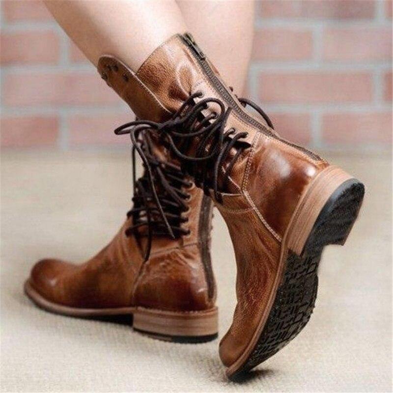 Women's Western Lace-Up Ankle Boots – additional product view | Hensley London