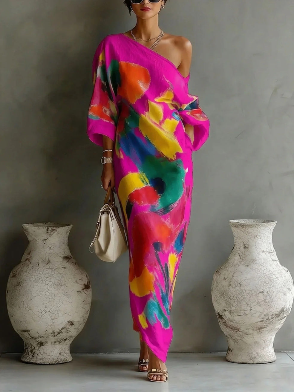 Women's Danella Maxi Dress – back view | Hensley London
