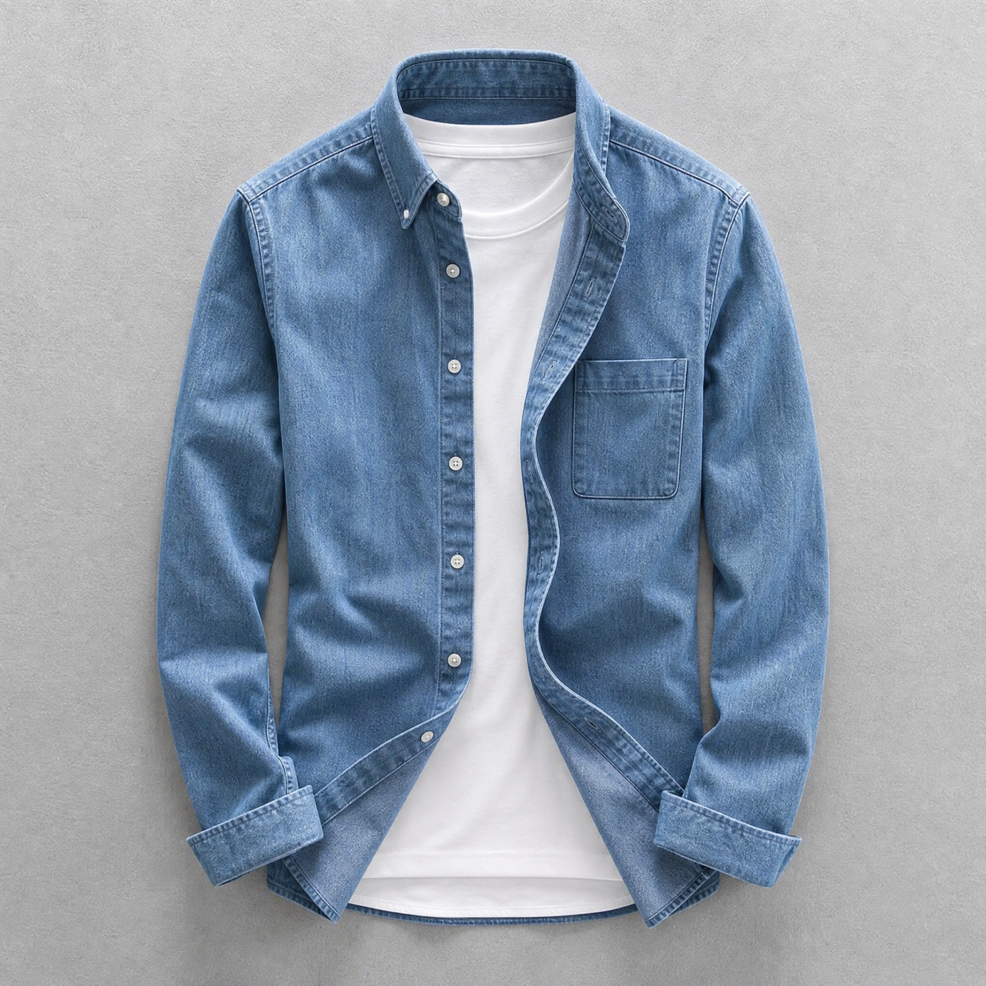 Men's Vintage Cotton Oxford Shirt – product view | Hensley London