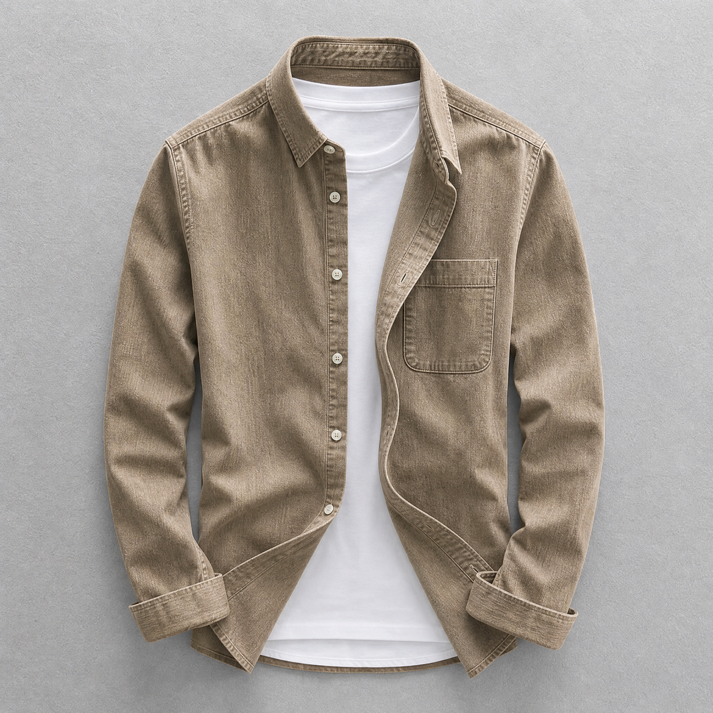 Men's Vintage Cotton Oxford Shirt – product view | Hensley London