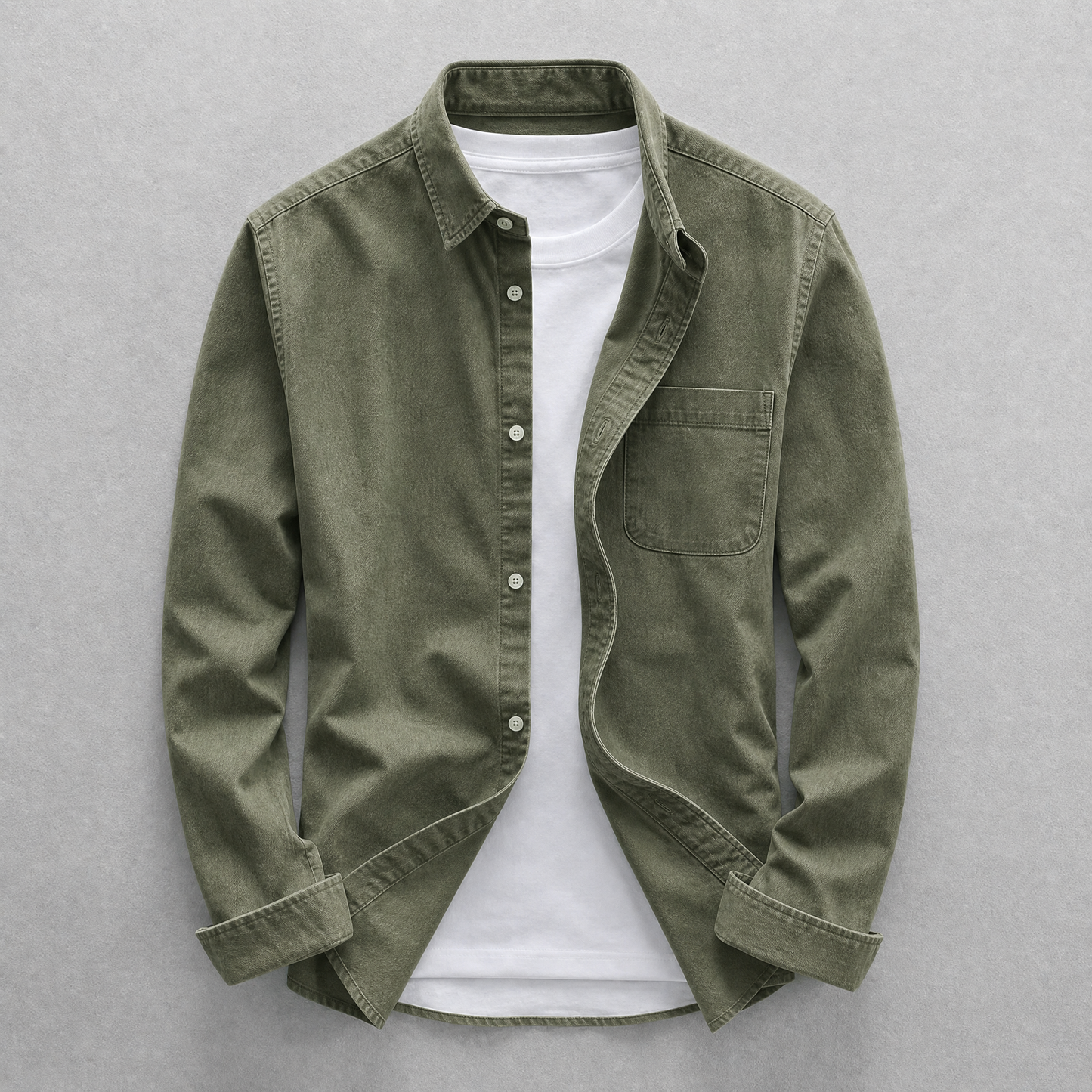 Men's Vintage Cotton Oxford Shirt – product view | Hensley London