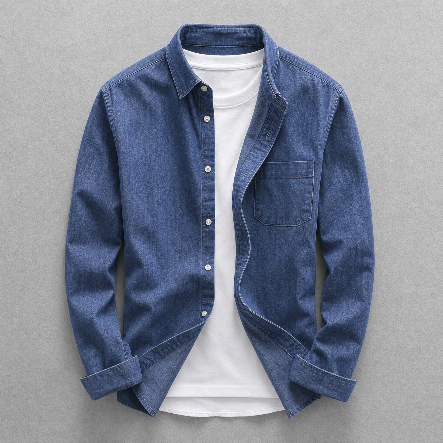 Men's Vintage Cotton Oxford Shirt – product view | Hensley London
